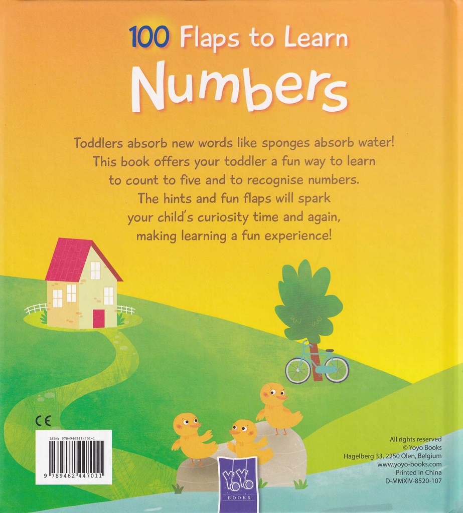 100 Flaps to lo learn Numbers-خلف